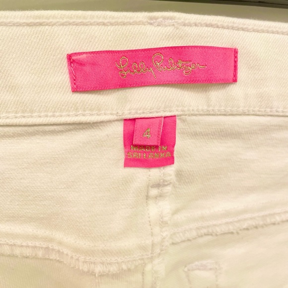 Lilly Pulitzer EUC Embroidered White Pants/Jeans Sz 4 - Picture 6 of 9